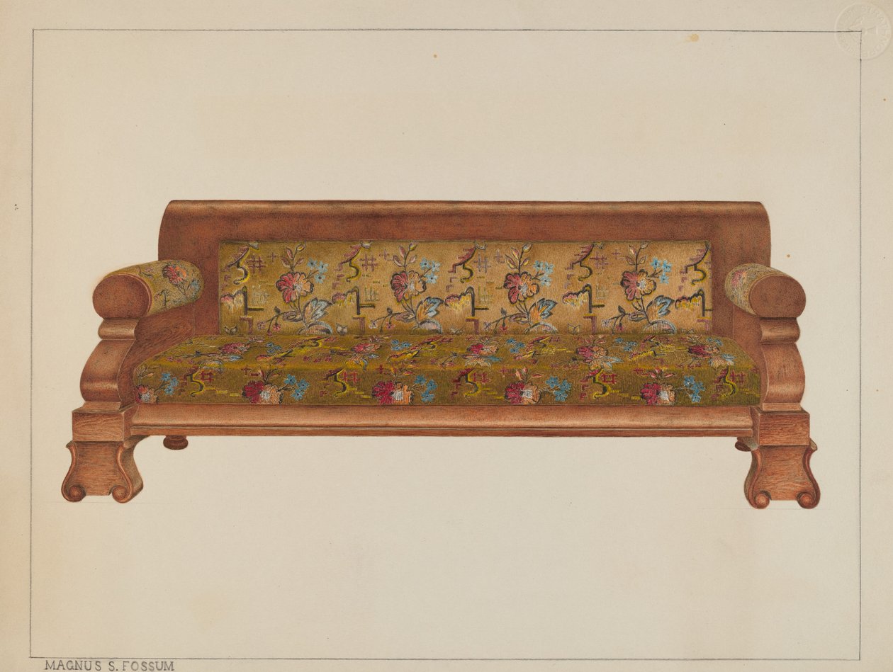 High Back Lounge, c. 1938. alkotó: Magnus S. Fossum
