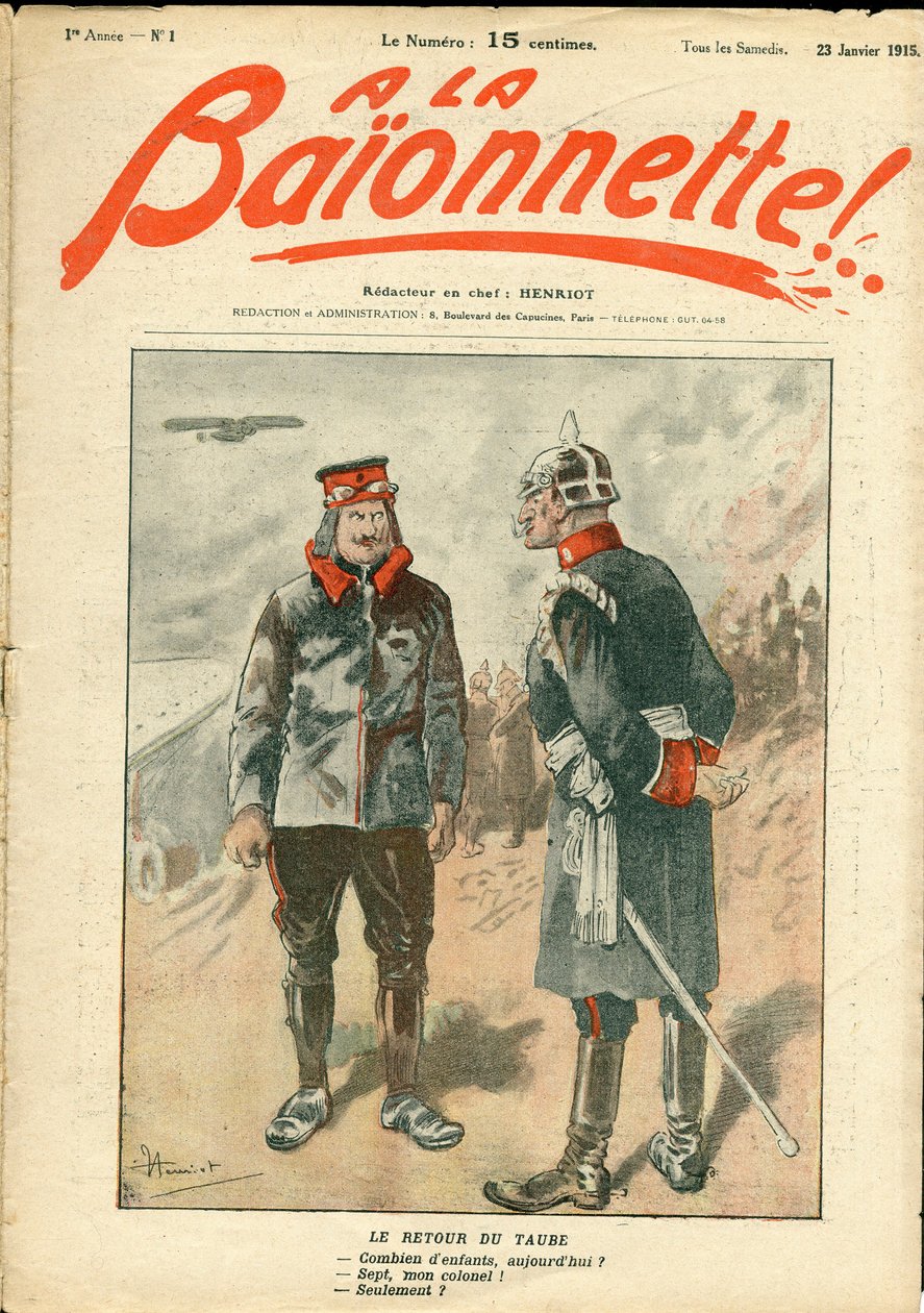 A „” La Baionnette”, Satiric en Colors borítója alkotó: Henri Maigrot