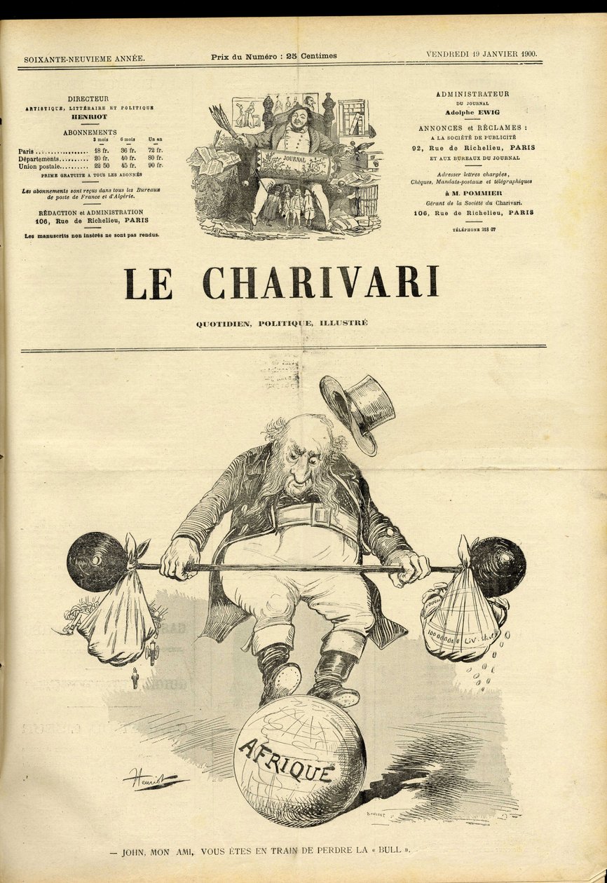 A „The Charivari” borítója alkotó: Henri Maigrot