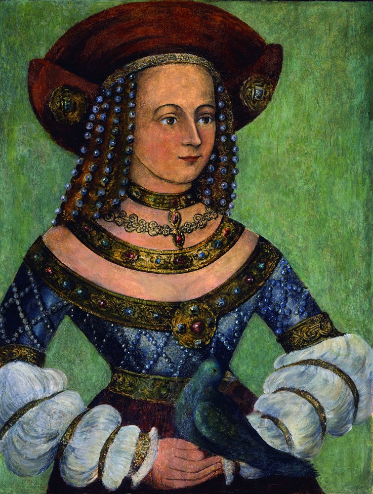 Jadwiga Jagiellon portréja. alkotó: Nicolaus Alexander Mair von Landshut