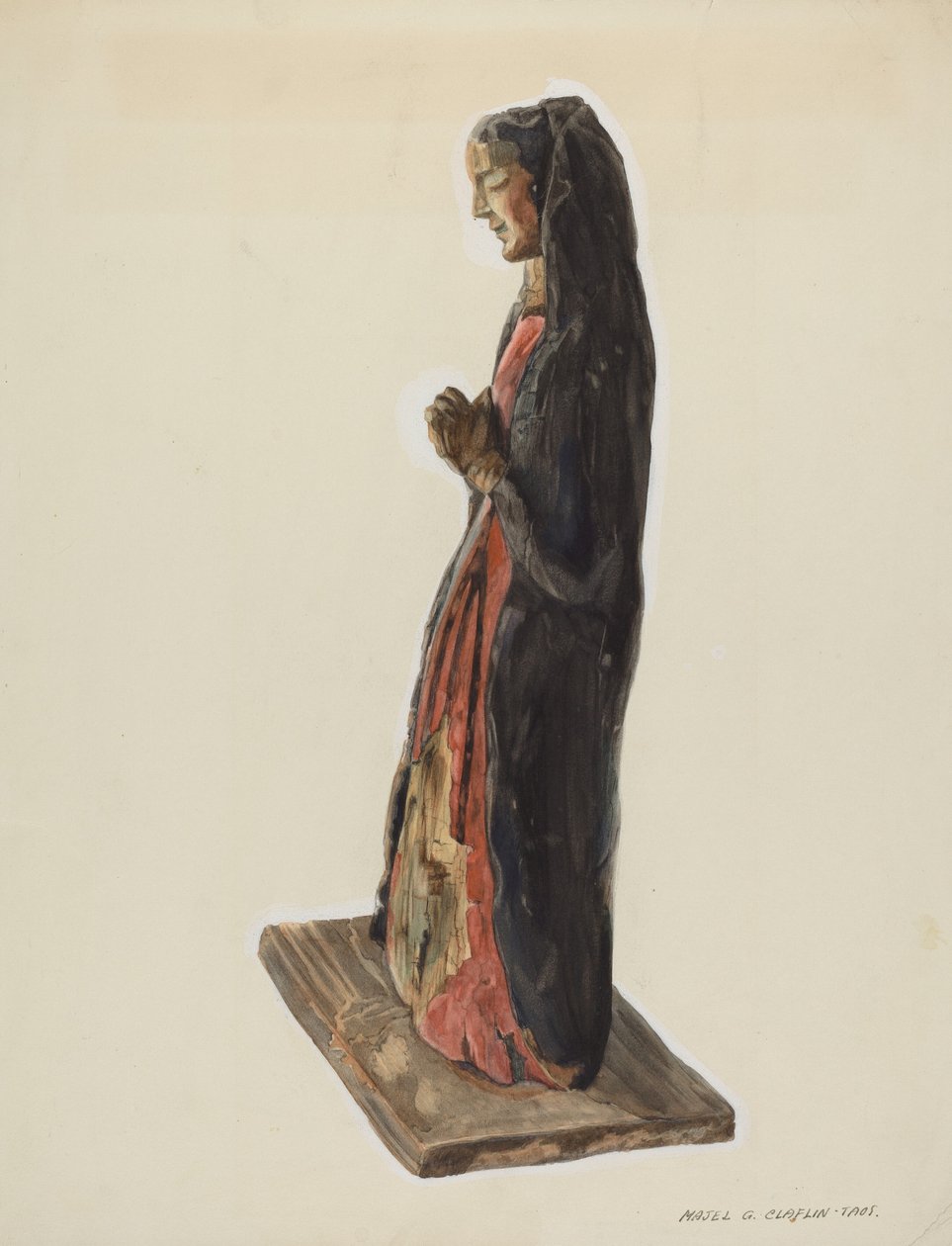 Bulto Santa Rita, c. 1939. alkotó: Majel G. Claflin