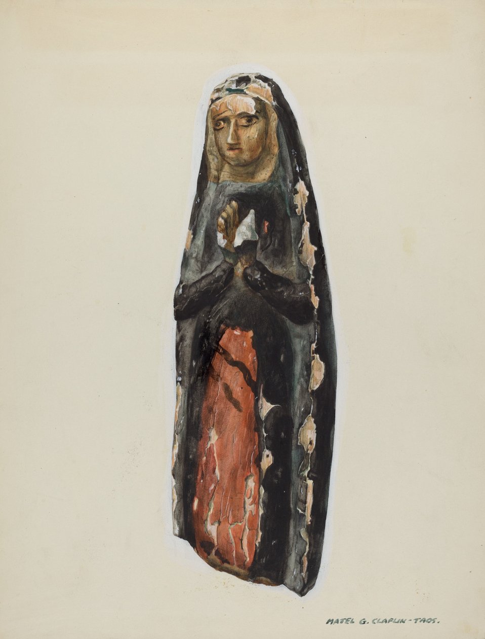 Bulto Virgin, c. 1939. alkotó: Majel G. Claflin