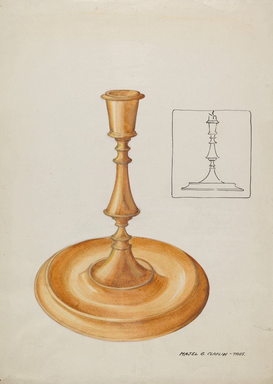 Gyertyatartó alkotó: Majel G. Claflin