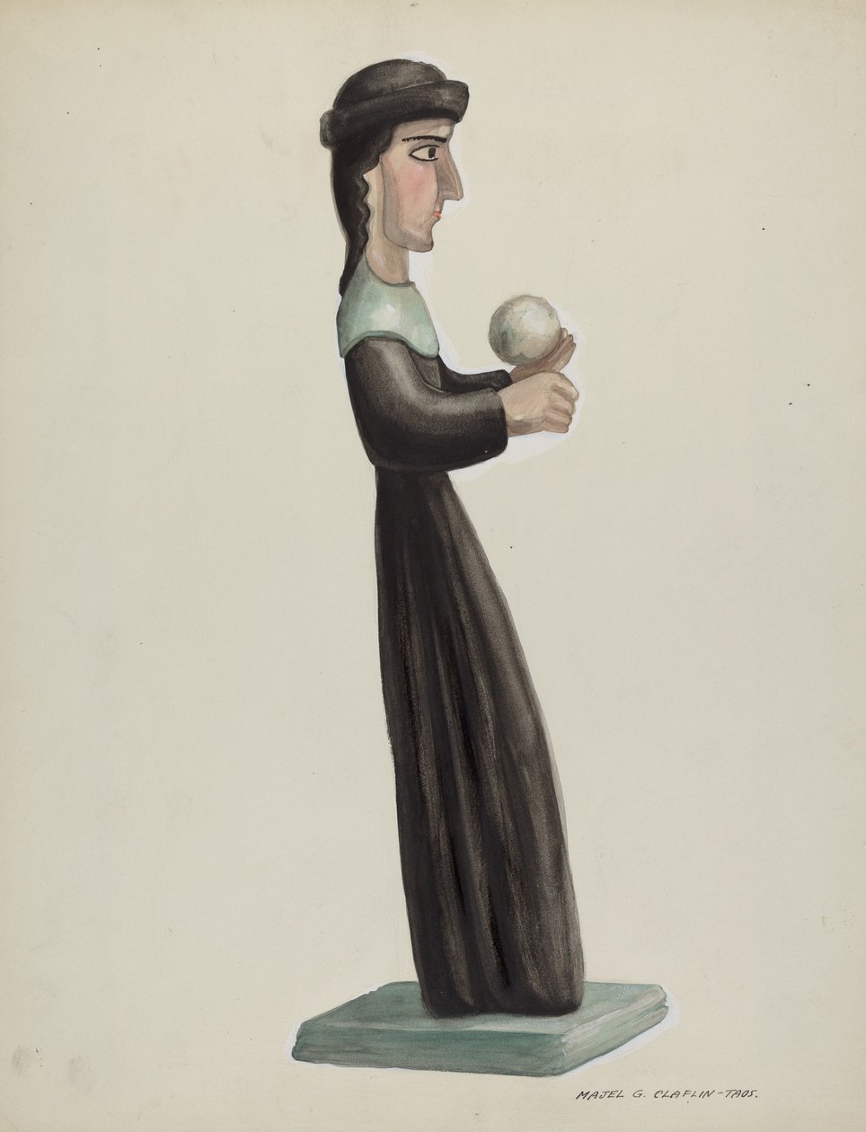 Faragott és festett Santo - Santa Rita, 19351942. alkotó: Majel G. Claflin