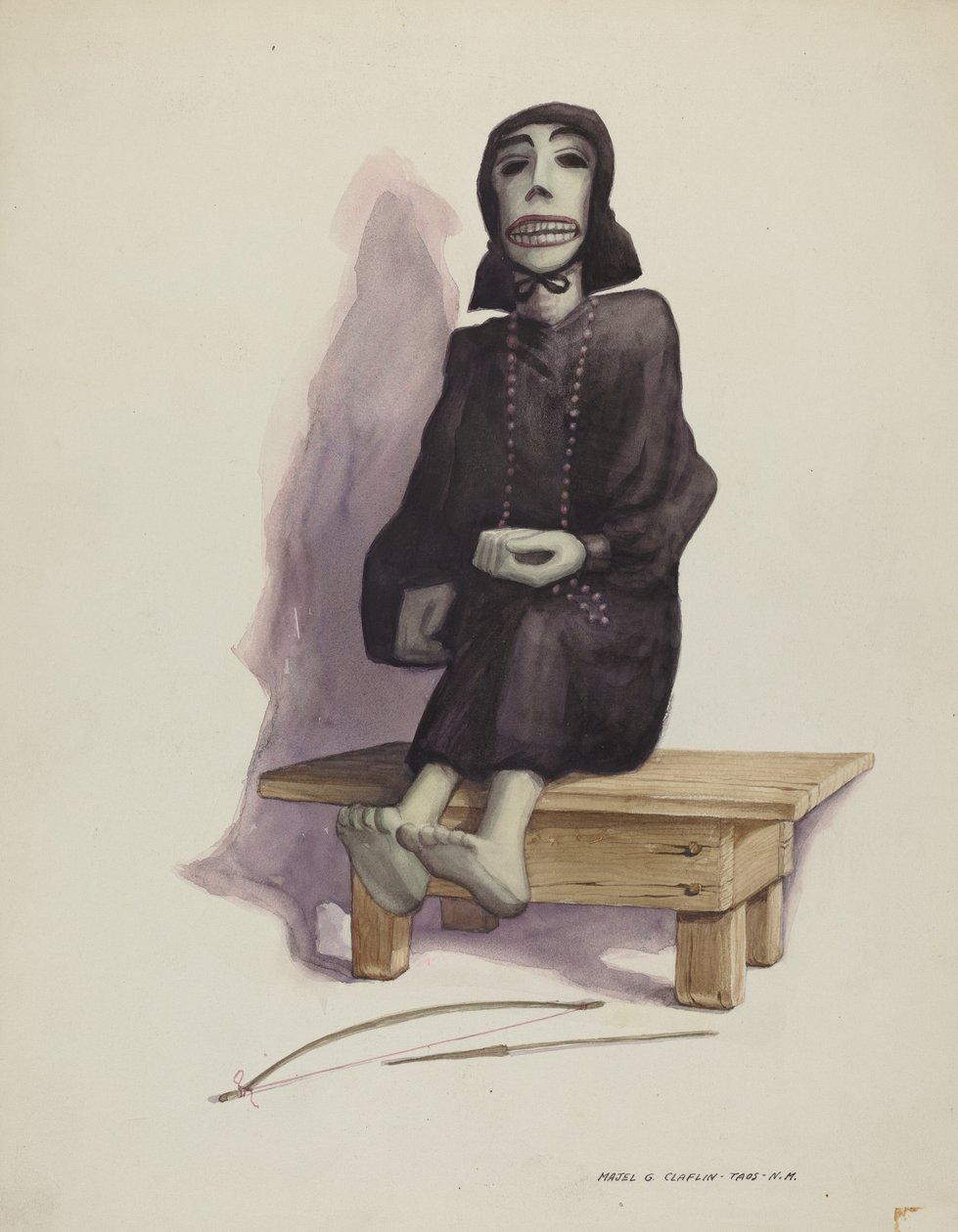 A halál alakja Muerto, c. 1937. alkotó: Majel G. Claflin