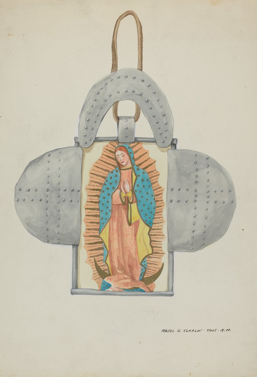 Kézzel rajzolt Guadalupe ón formában, c. 1937. alkotó: Majel G. Claflin