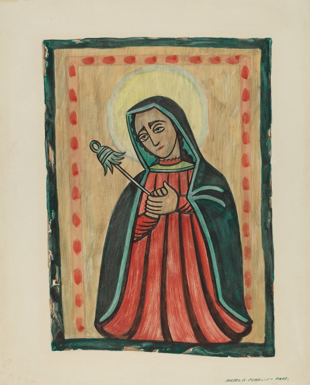 Oltárkép – Fájdalmas Szűzanya Nuestra Senora de los Siete Dolores, c. 1938. alkotó: Majel G. Claflin