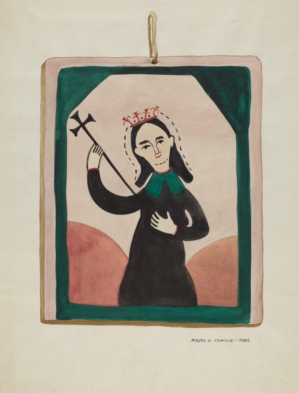 Szűz oltárkép, c. 1937. alkotó: Majel G. Claflin