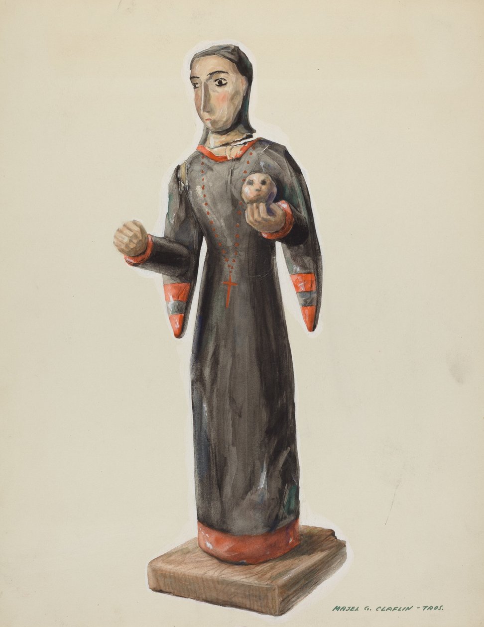 Santa Rita - Bulto, c. 1938. alkotó: Majel G. Claflin