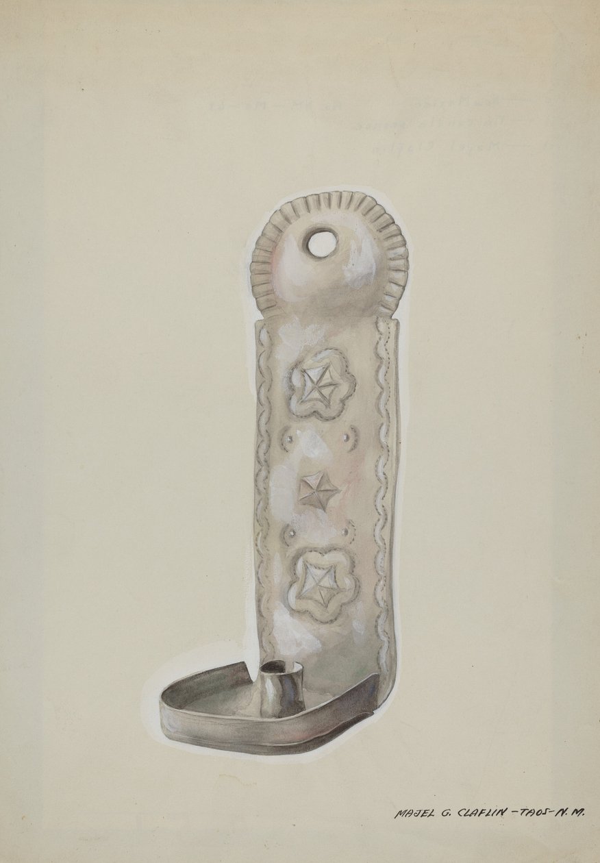 Ón gyertyatartó, c. 1937. alkotó: Majel G. Claflin