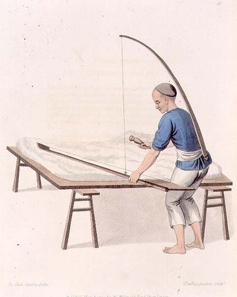 Egy Cotton Cleaner, 48-as tábla a „The Costumes of China”-ból, metszett J. Dadley alkotó: Major George Henry Mason