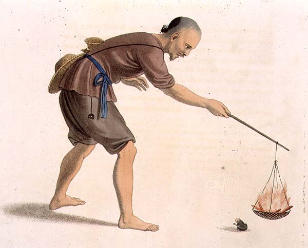 Békafogó, 7. tábla a „Kínai jelmez”-ből, J. Dadley metszetével alkotó: Major George Henry Mason
