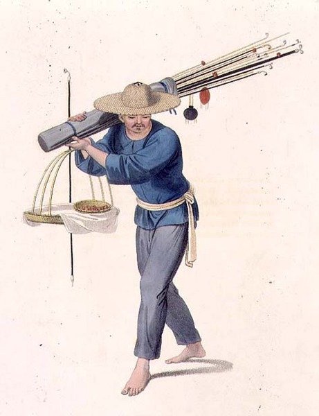 Pipe Eladó, 12. tábla a „Kínai jelmez”-ből, J. Dadley metszet alkotó: Major George Henry Mason