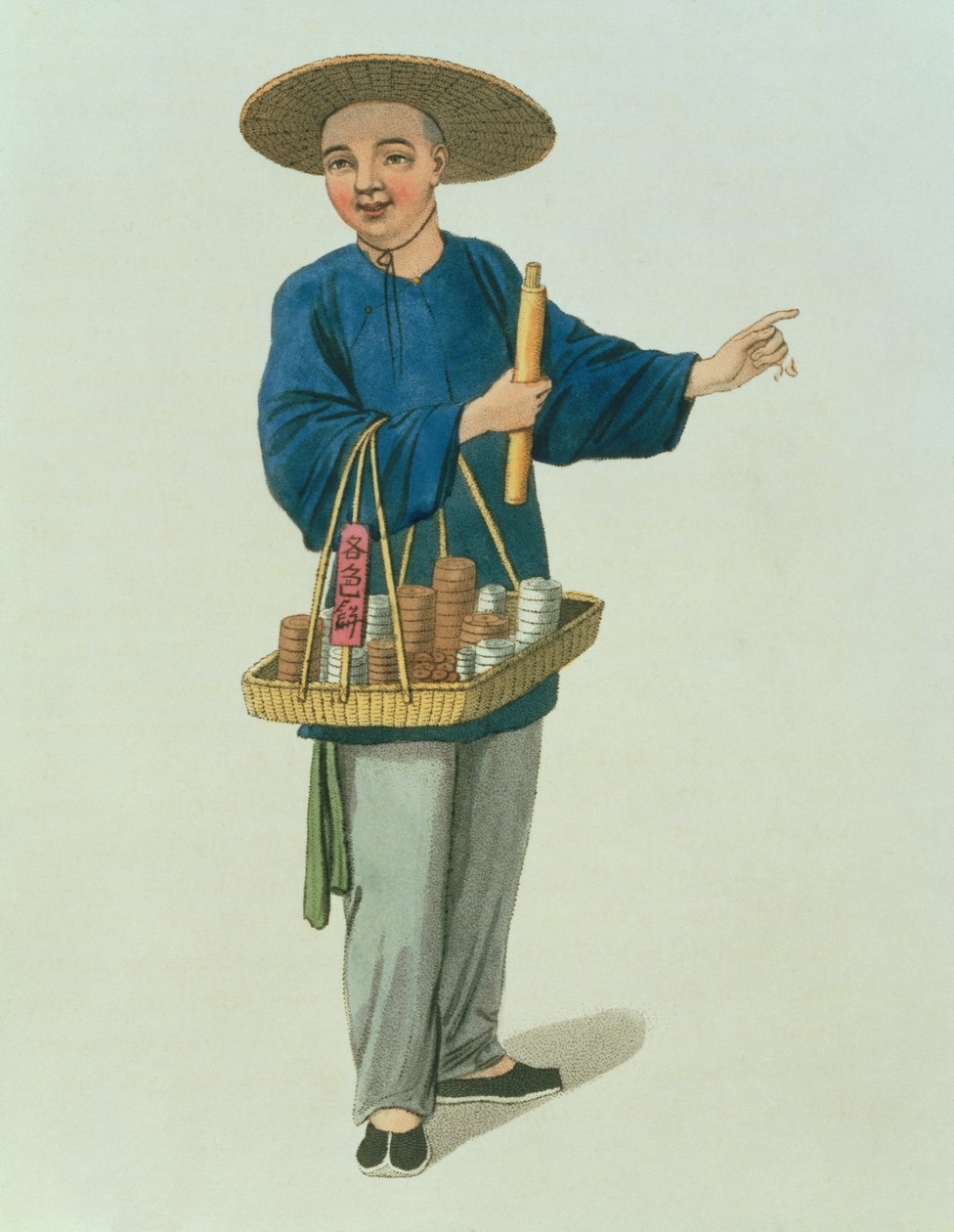 Egy patikus, 26. tábla a „Kína jelmezéből”, J. Dadley metszet, 1800 alkotó: Major George Henry Mason