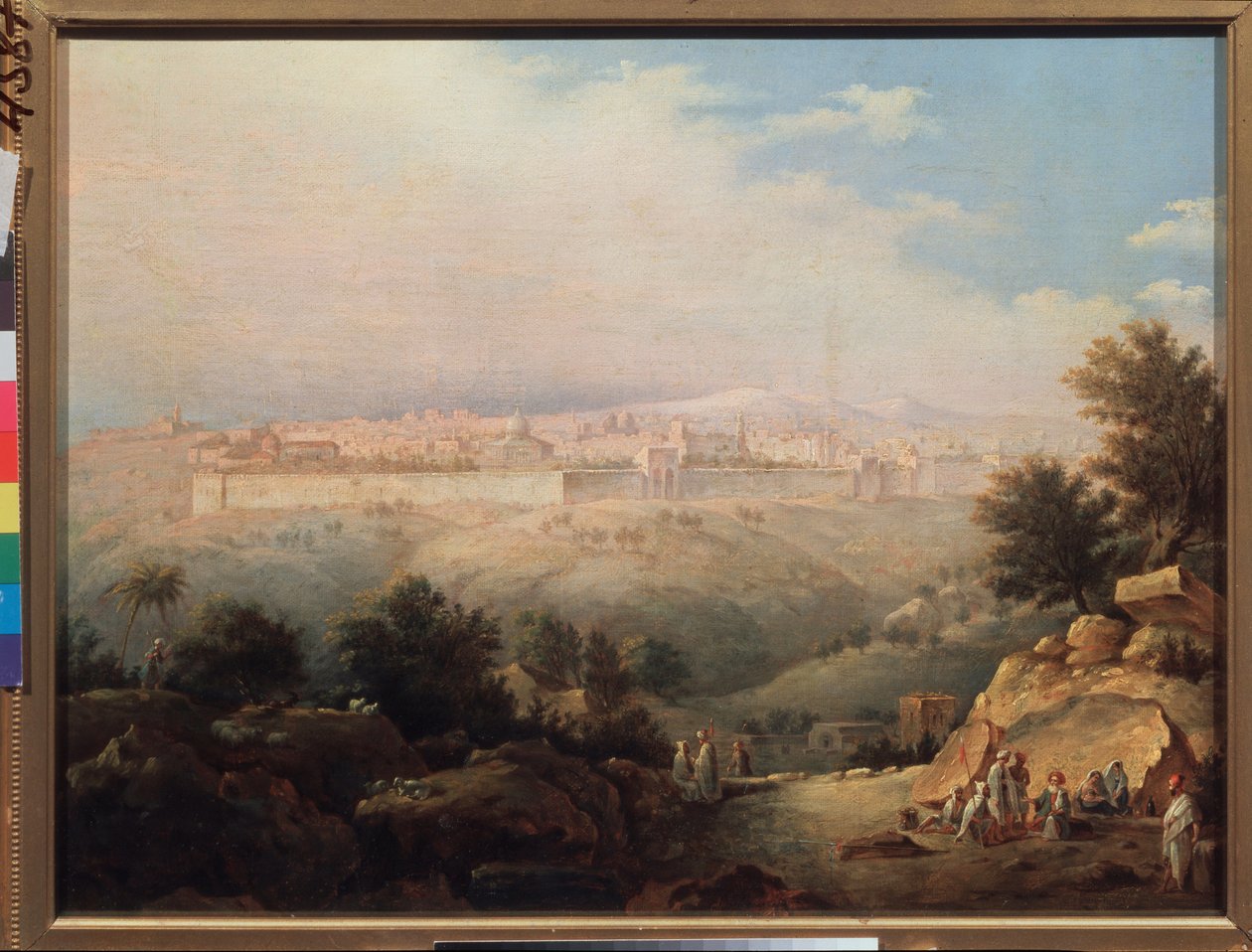 Kilátás Jeruzsálemről (Izrael) (Jeruzsálem látképe) - Maxim Nyikiphorovics Vorobjev (Vorobiev) (1787-1855) festménye, olaj, vászon alkotó: Maksim Nikiforovich Vorobiev
