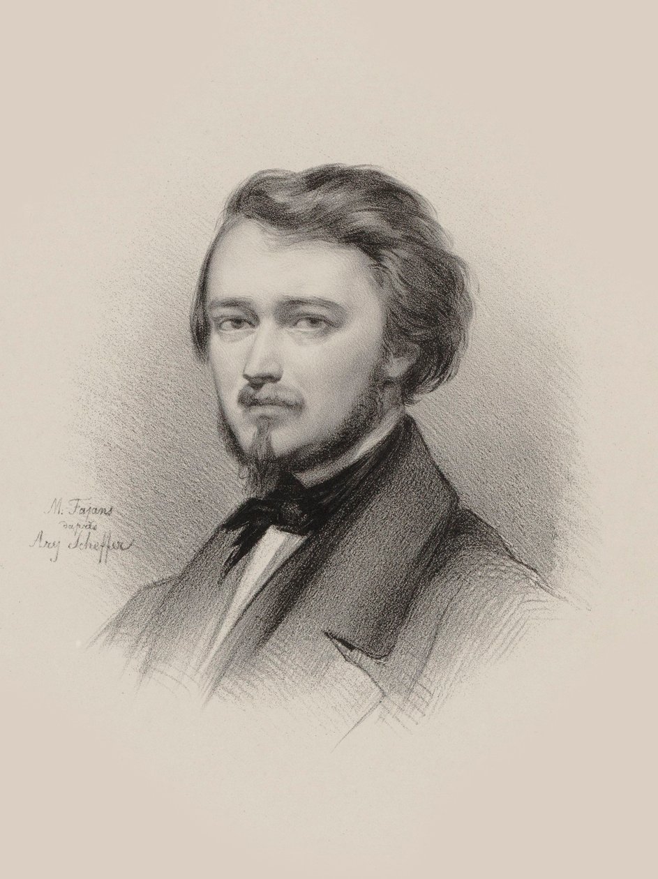 Hubert Léonard hegedűművész és zeneszerző portréja 1819-1890, 1850. alkotó: Maksymilian Fajans