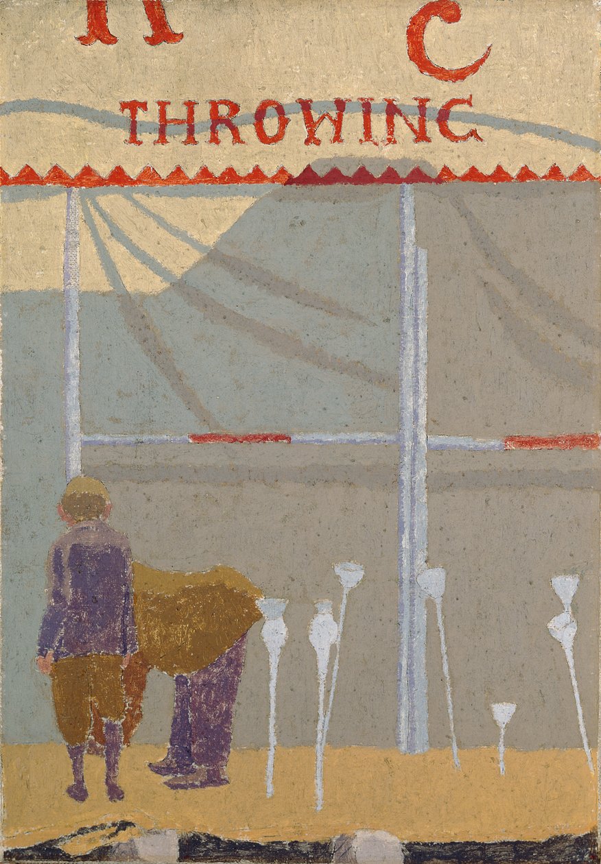 The Coconut Shy, 1920 körül (olaj, vászon) alkotó: Malcolm Drummond
