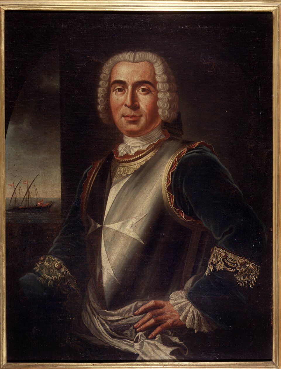 Pierre Andre de Suffren Saint Tropez-i (Saint-Tropez) lovag, suffeni végrehajtó (1729-1788) portréja - Máltai művészet - 18. század, 99 x 76 cm alkotó: Maltese School