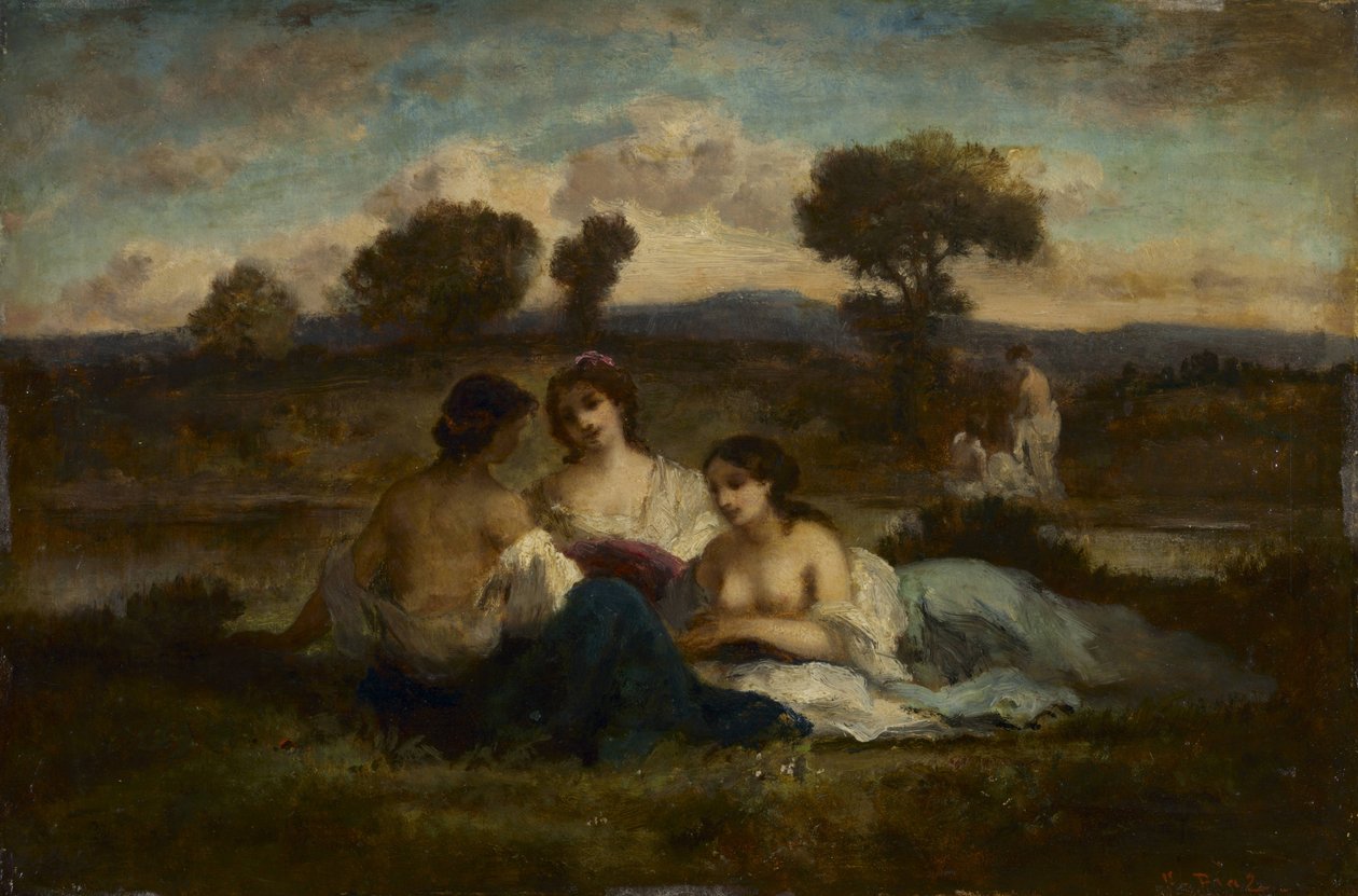 A fürdőzők alkotó: Narcisse Virgilio Díaz
