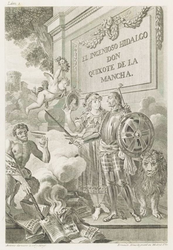 Miguel de Cervantes Saavedra portréja az El Ingenioso Hidalgo Don Quijote de la Mancha sorozat előlapján alkotó: Manuel Salvador Carmona