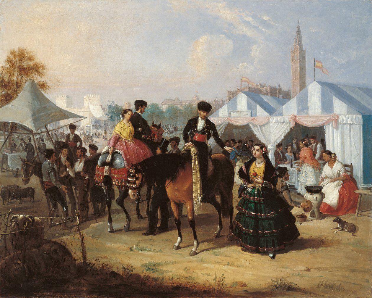 A sevillai vásáron alkotó: Manuel Cabral y Aguado Bejarano