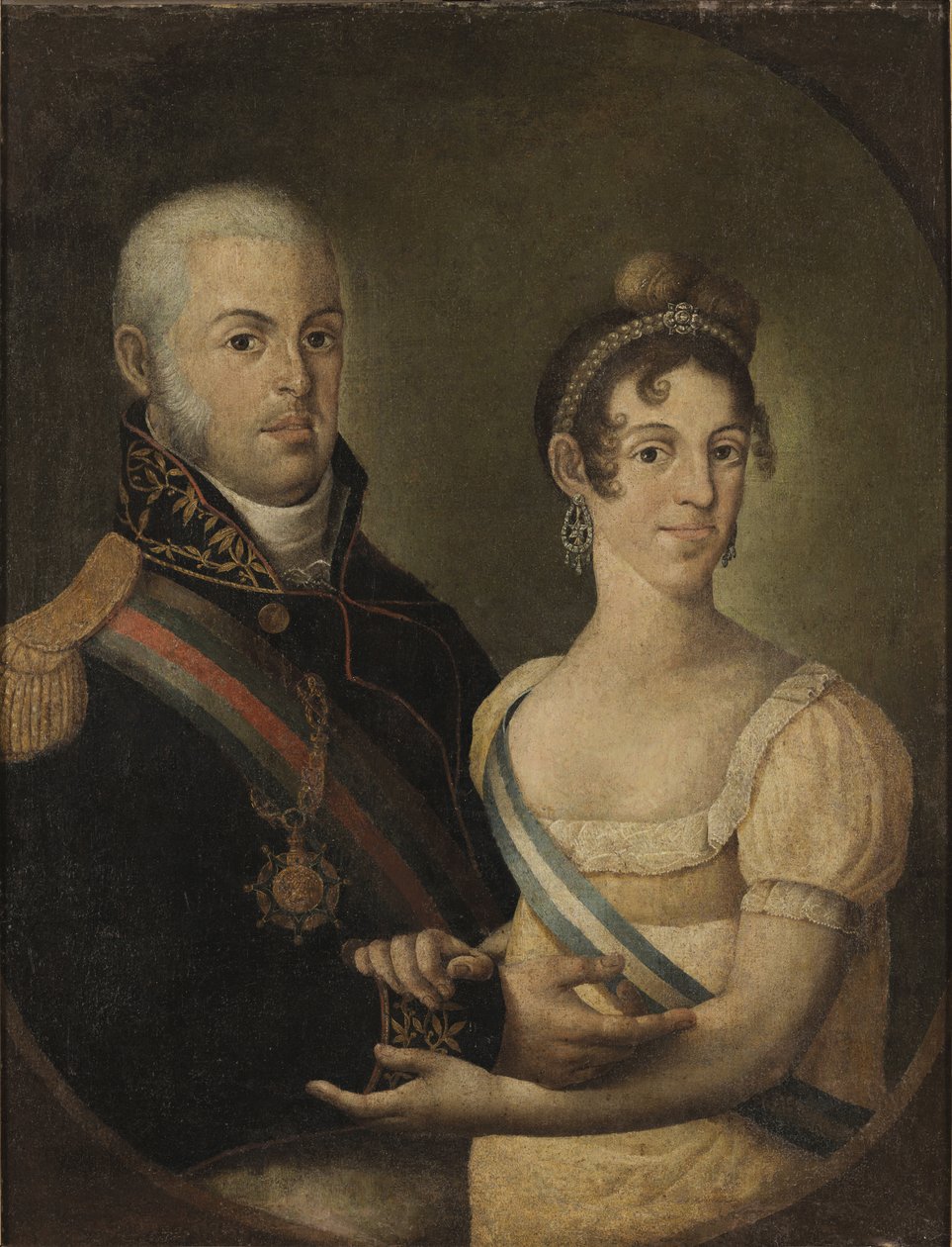 Portrait of John VI of Portugal and Carlota Joaquina of Spain alkotó: Manuel Dias de Oliveira