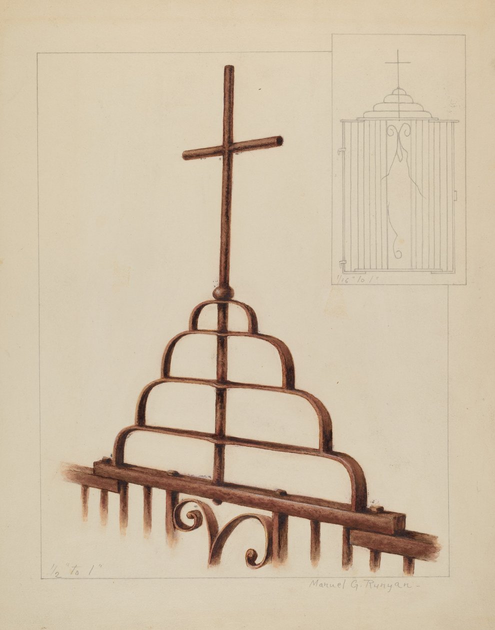Kereszt, c. 1937. alkotó: Manuel G. Runyan