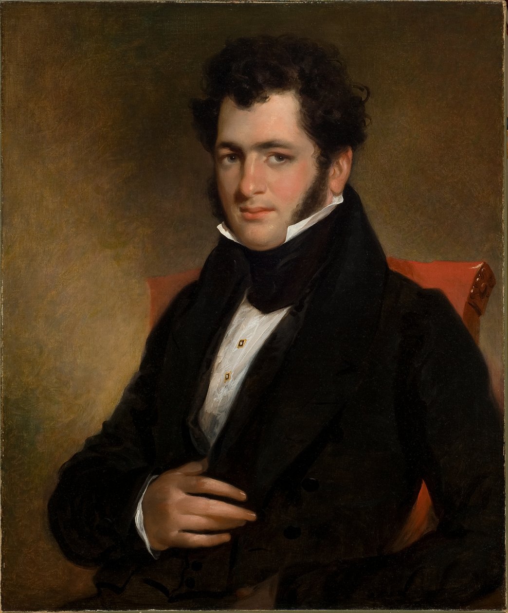 Egy úriember portréja 1840 (Olaj, vászon) alkotó: Manuel Joachim de Franca