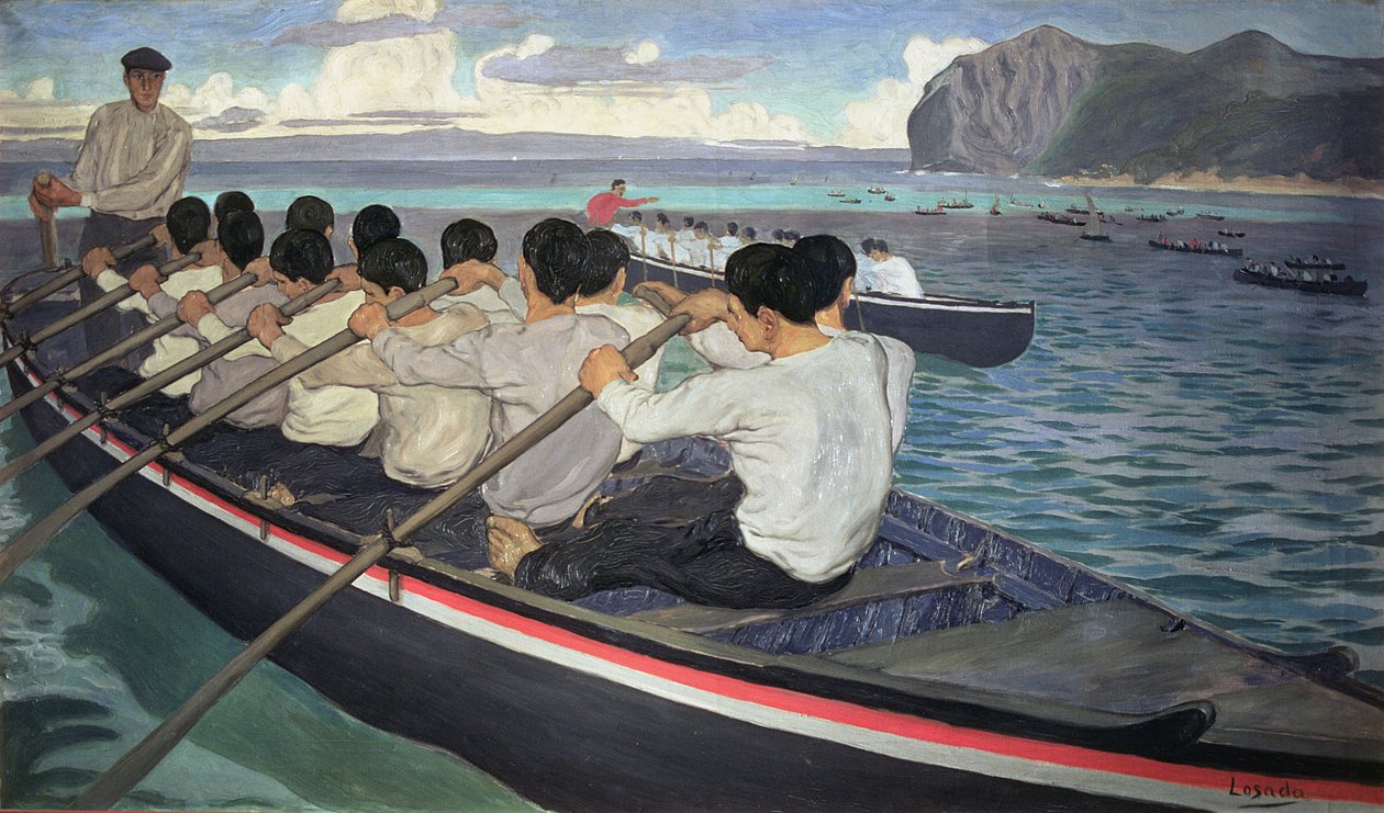 The Rowers, 1912 körül (olaj, vászon) alkotó: Manuel Losada