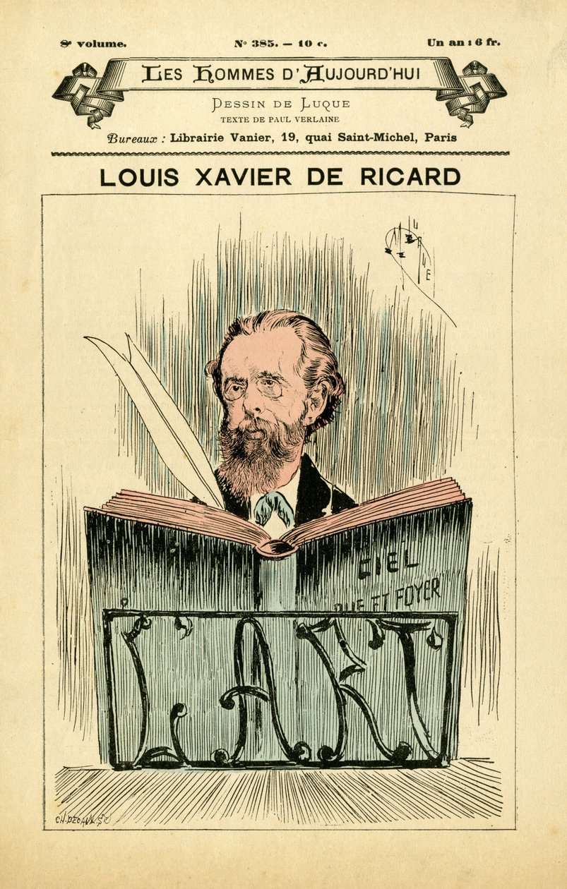 A mai férfiak címlapja, 385. szám, Manuel Luque (1854-1919) illusztrációja: Louis-Xavier (Louis Xavier), Ricard (1843-1911) alkotó: Manuel Luque