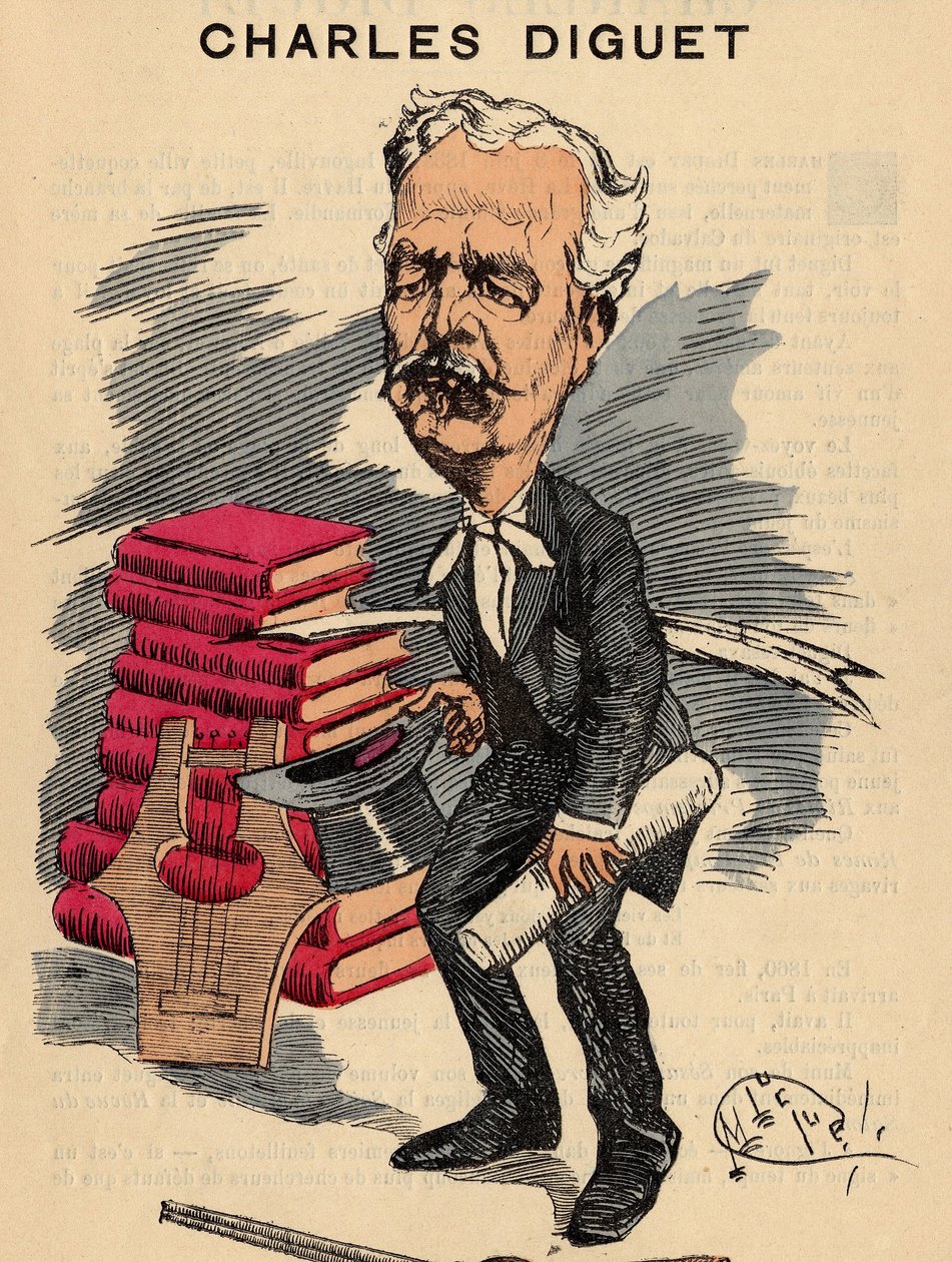 A The Men of Today, 393. szám borítója, Manuel Luque (1854-1919) illusztrációja: Literature, Lyre - Diget Charles (1836-1909) alkotó: Manuel Luque