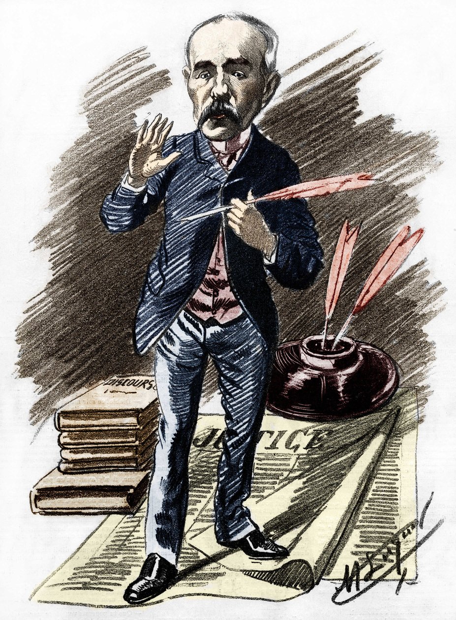 Georges Clemenceau (1841-1929), francia politikus. alkotó: Manuel Luque