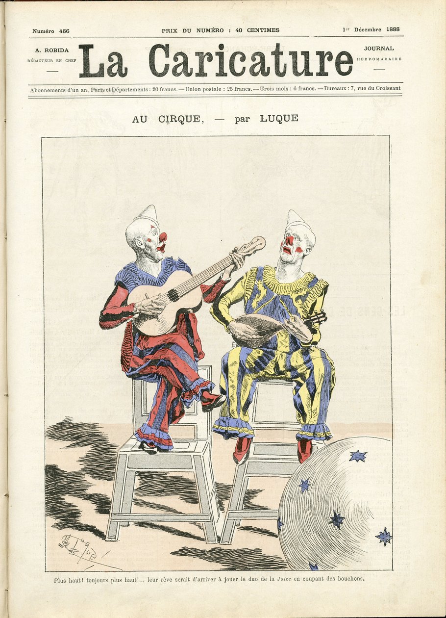 Manuel Luque (1854-1919) illusztrációja a La Caricature (1880) borítójához alkotó: Manuel Luque