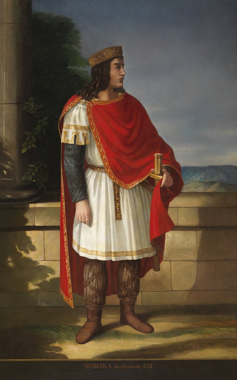 Suainthila vizigót király portréja (Swinthila, Swinthila) alkotó: Manuel Miranda