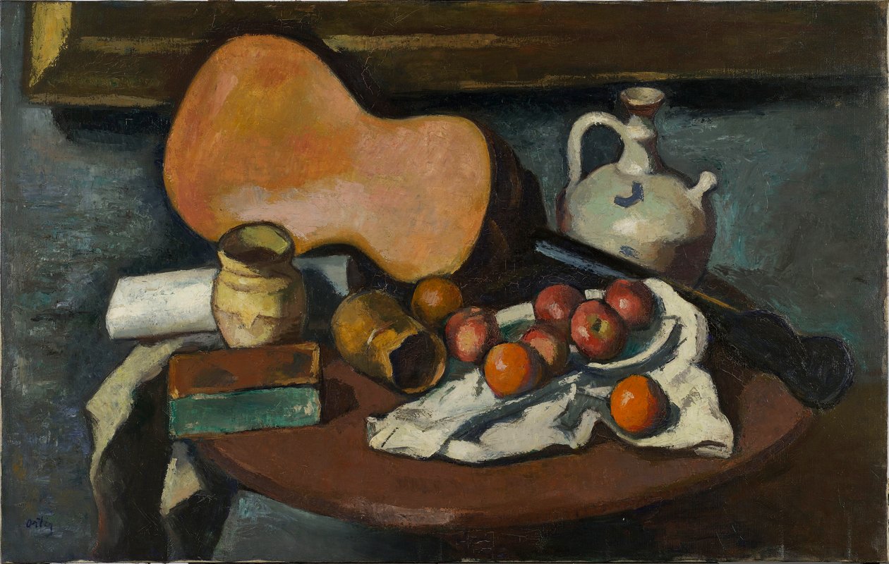 Csendélet gitárral, 1920-as évek. alkotó: Manuel Ortiz de Zárate