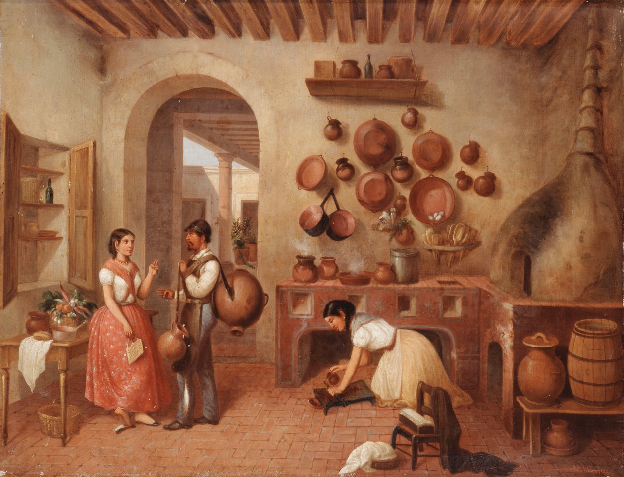 A Hacienda konyhájában, alkotó: Manuel Serrano
