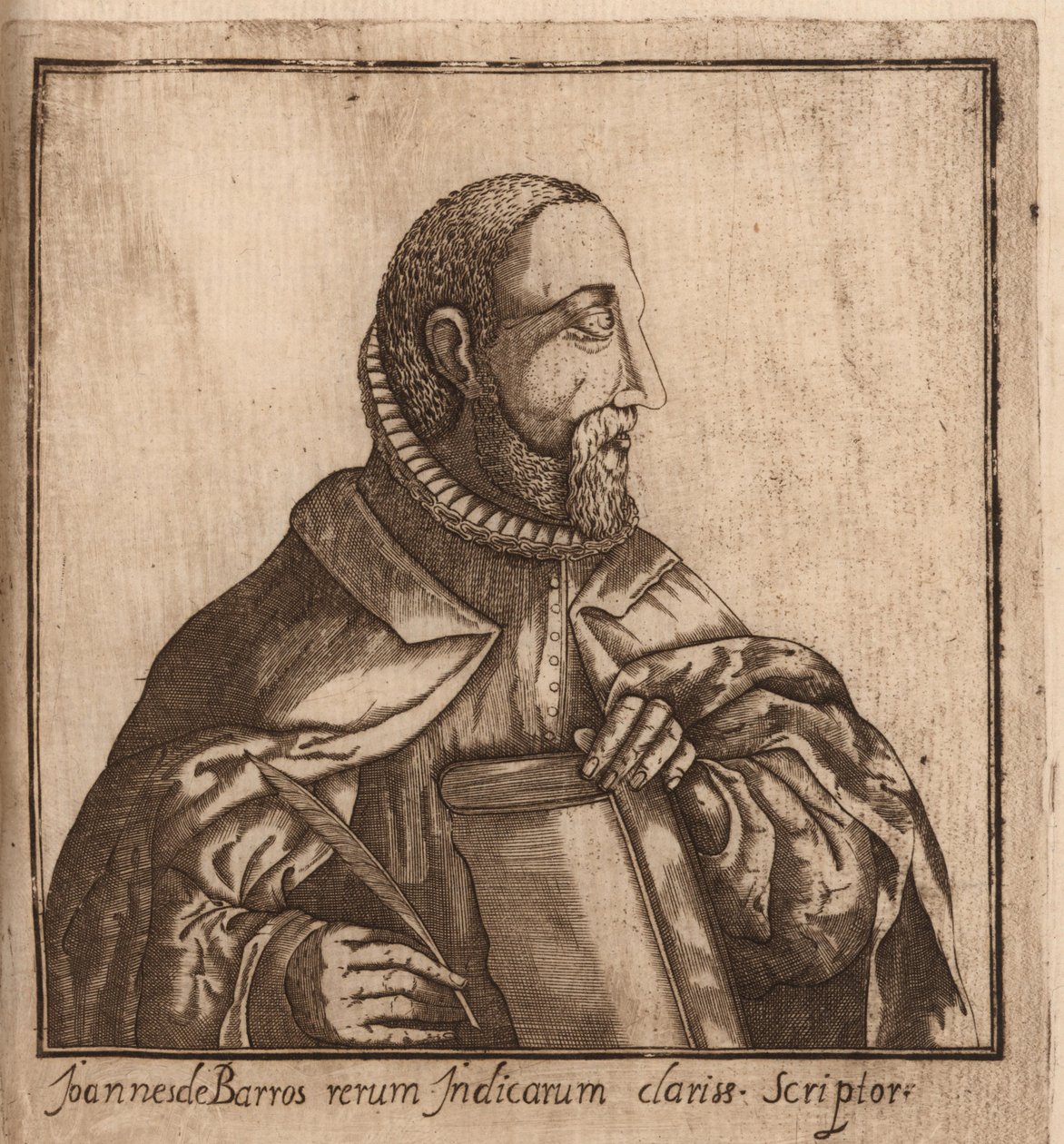 João de Barros portréja 1496-1570, 1624. alkotó: Manuel Severim de Faria