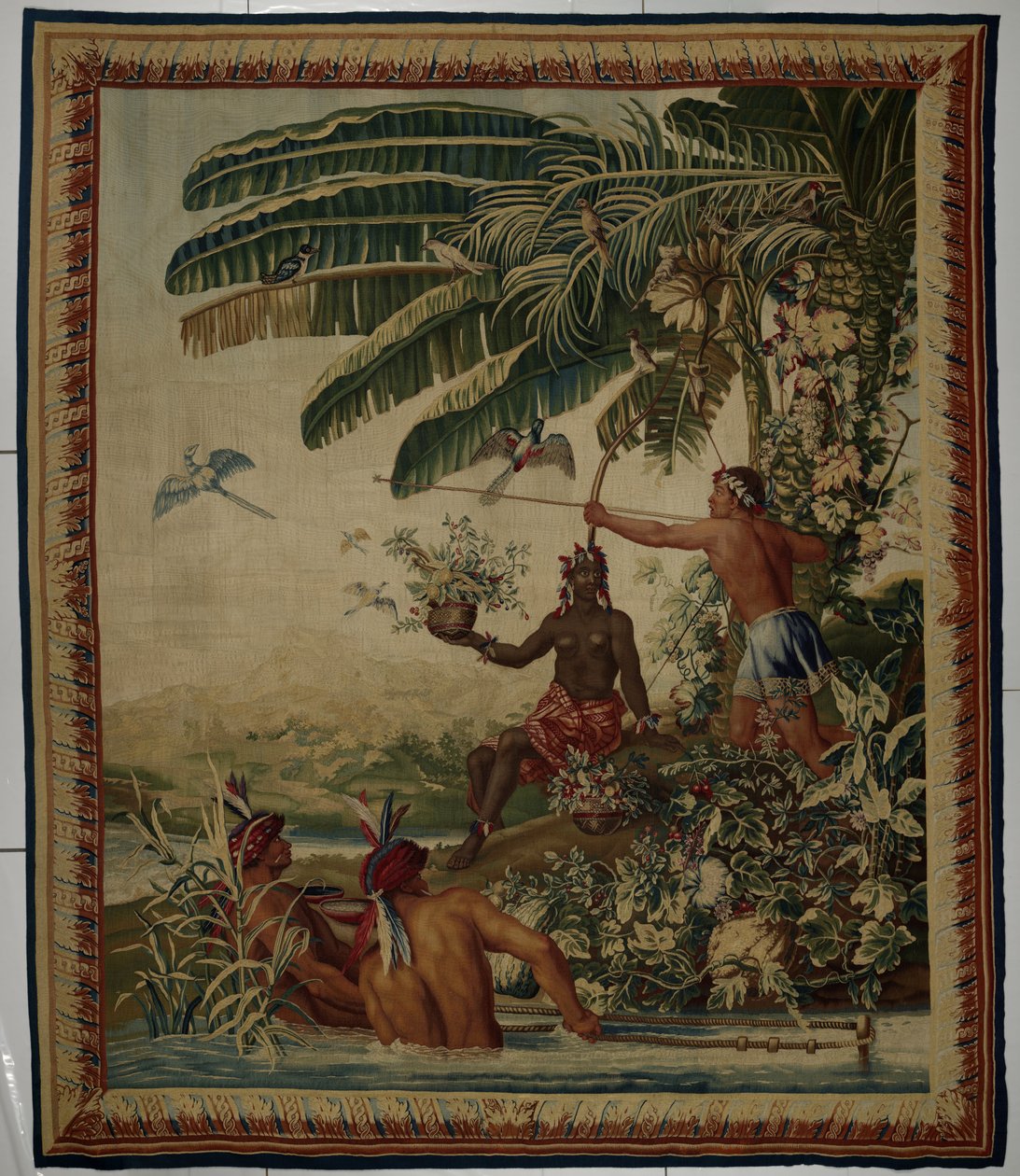A halászok, kárpit a Les Anciennes Indes (A régi India) sorozatból halász alkotó: Manufacture Royale des Gobelins