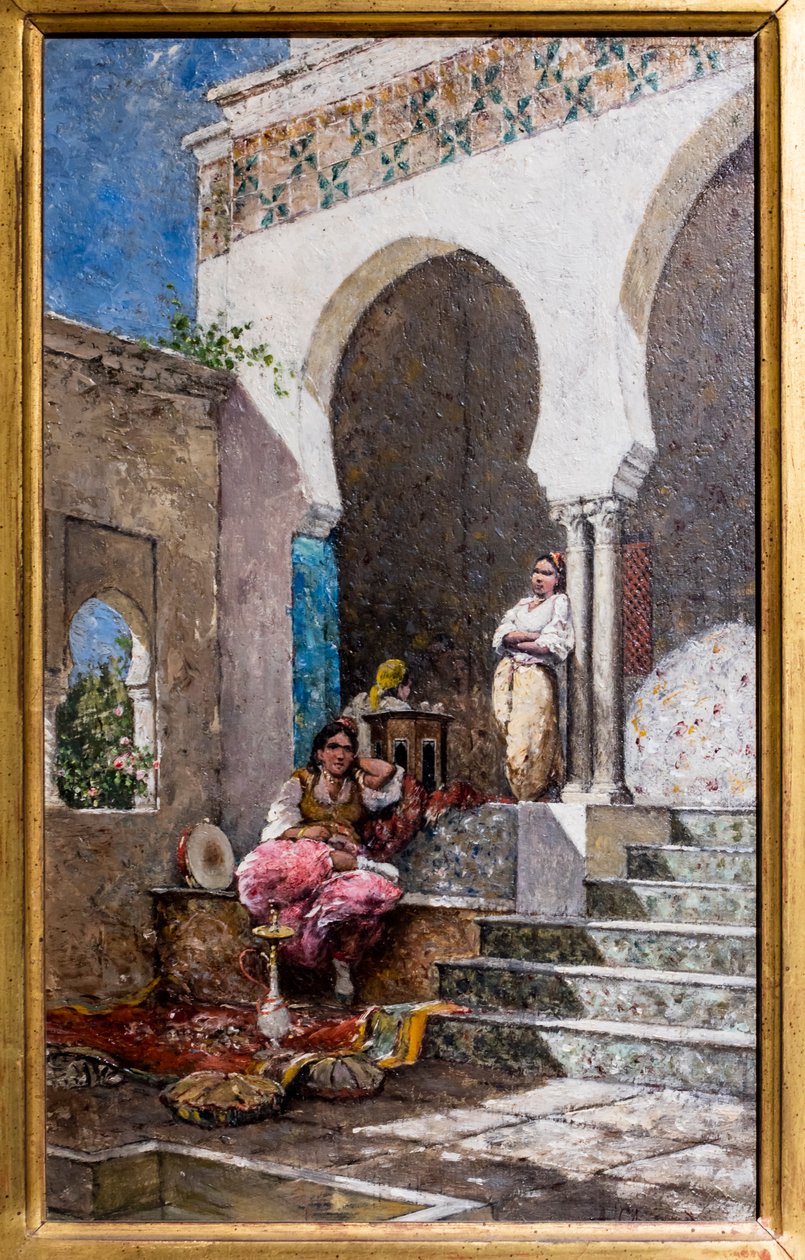 Les Belles du harem (olaj, tábla) alkotó: Marc-Alfred Chataud