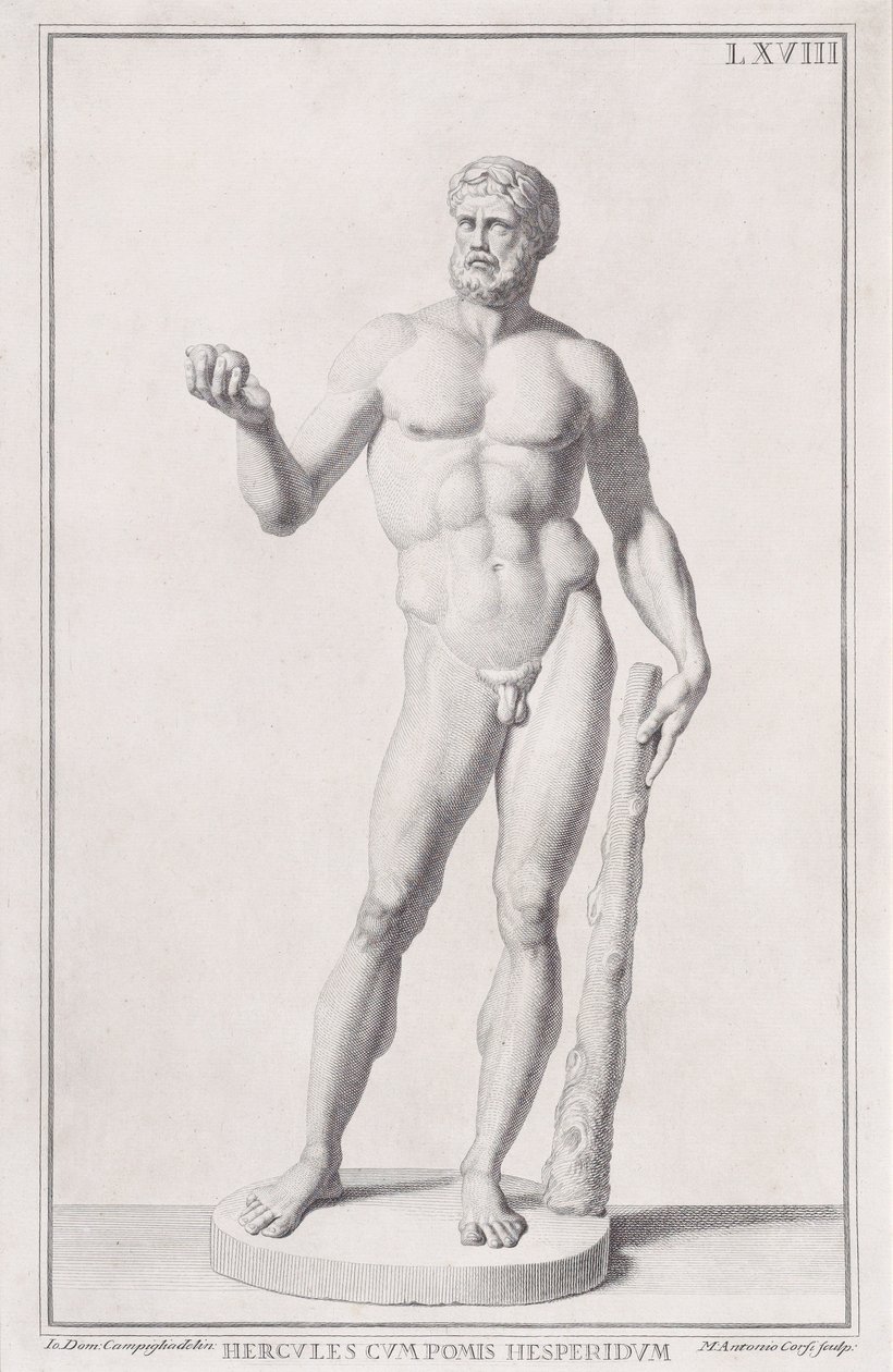 Herkules-szobor, 1734. alkotó: Marc