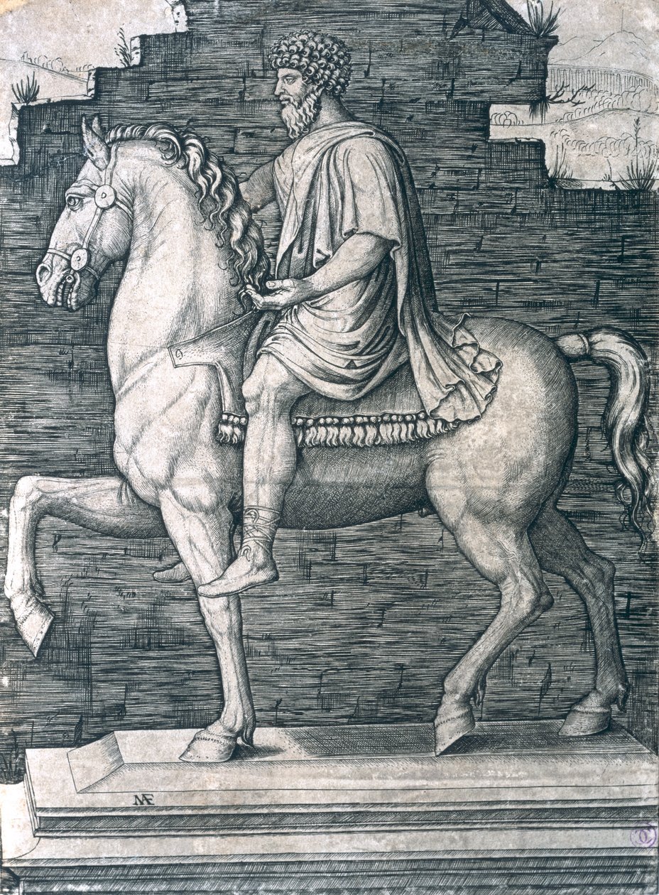 Marcus Aurelius (i.sz. 121-180) lovas szobra alkotó: Marcantonio Raimondi