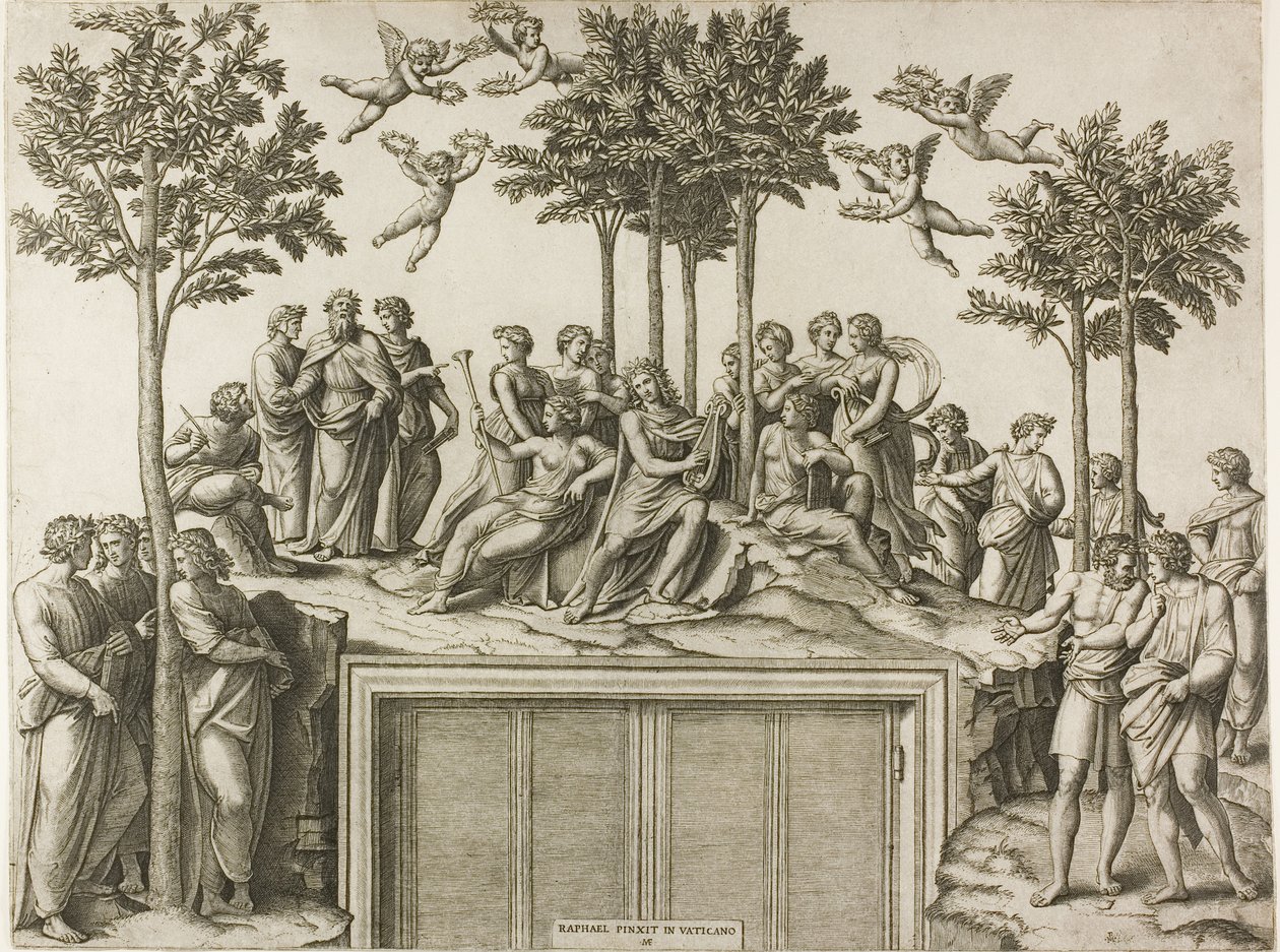 Apollo a Parnassuson alkotó: Marcantonio Raimondi