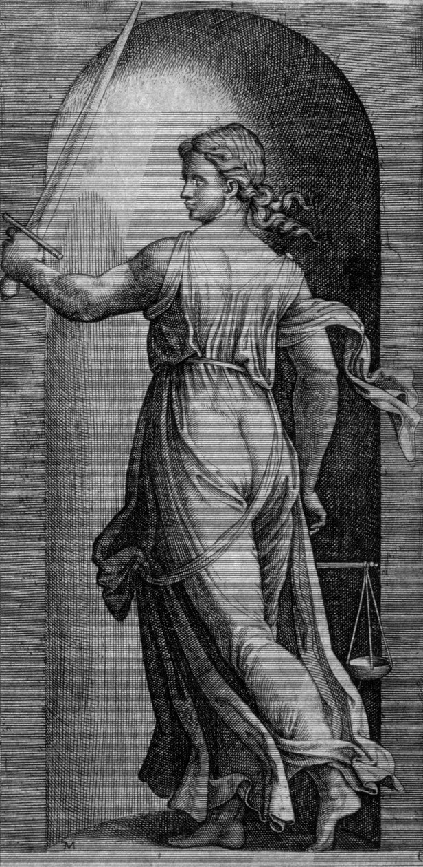 Igazságszolgáltatás alkotó: Marcantonio Raimondi