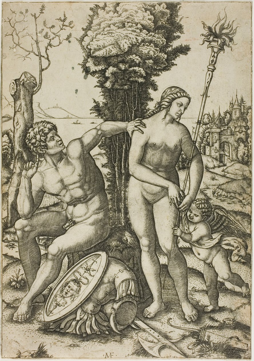 Mars, Vénusz és Ámor alkotó: Marcantonio Raimondi