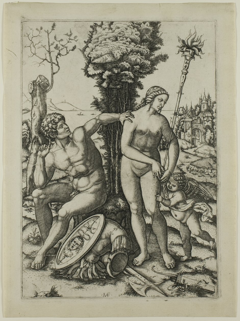 Mars, Vénusz és Ámor alkotó: Marcantonio Raimondi