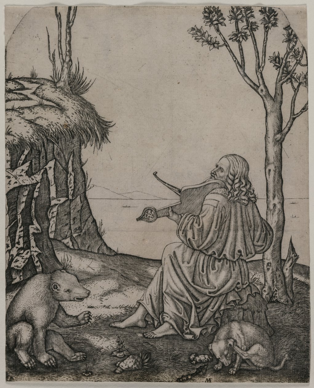 Orpheus Charming the Animals 1505 körül (metszet) alkotó: Marcantonio Raimondi