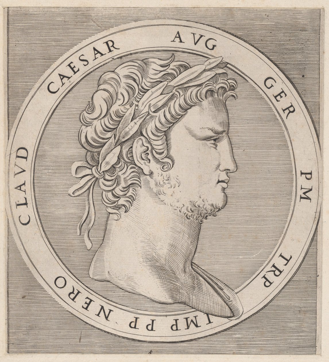 A római nagyszerűség tükre: Nero, A tizenkét császárból, kb. 1500-1534., kb. 1500-1534. alkotó: Marcantonio Raimondi