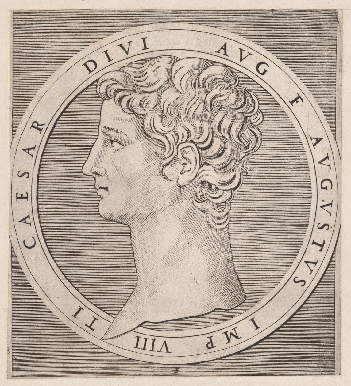 A nagyszerűség római tükre: Tiberius, A tizenkét császárból, kb. 1500-1534., kb. 1500-1534. alkotó: Marcantonio Raimondi