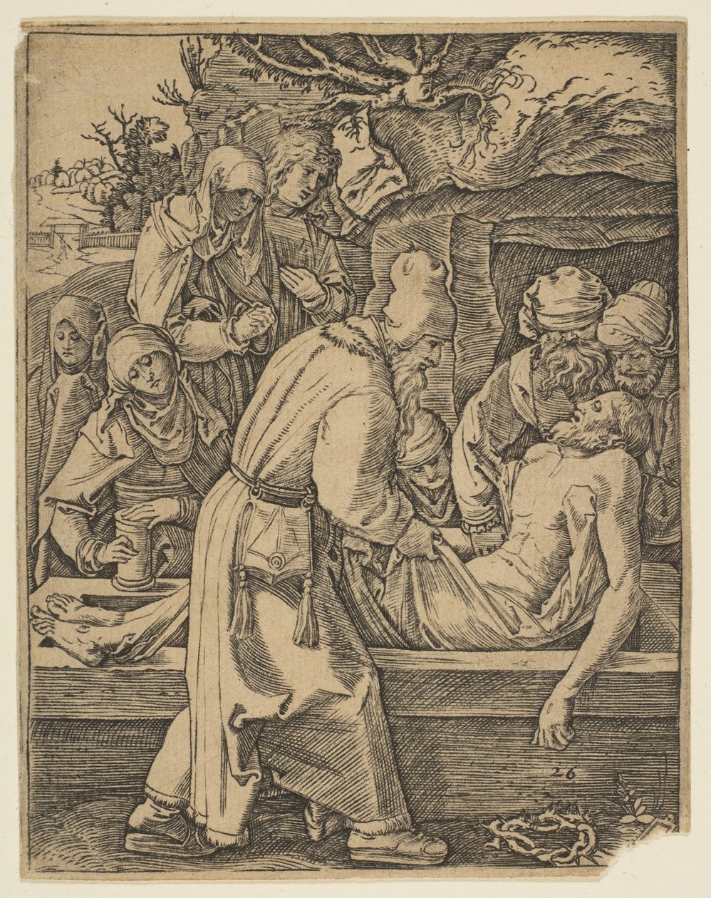 The Deposition, A kis passió másolatából.n.d. alkotó: Marcantonio Raimondi