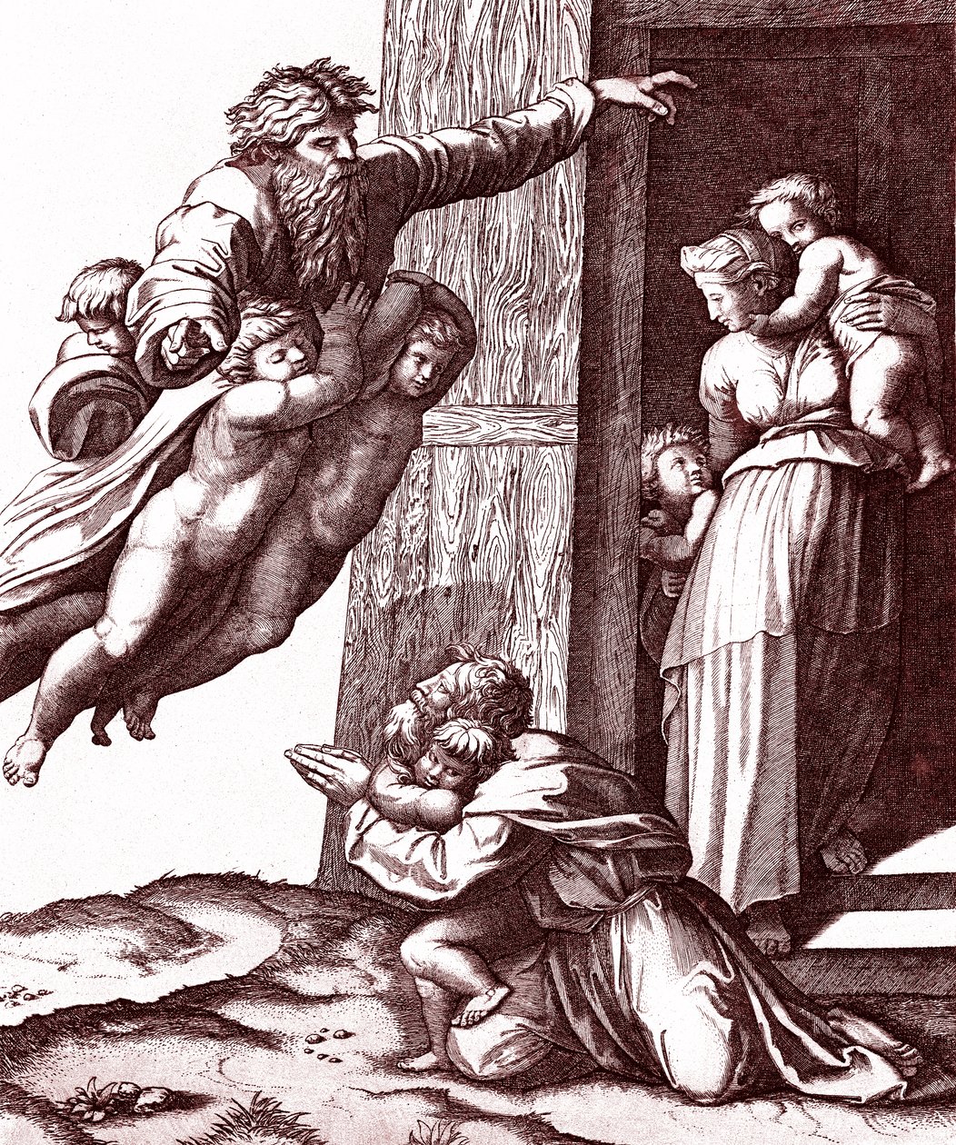 Ábrahám hivatása alkotó: Marcantonio Raimondi